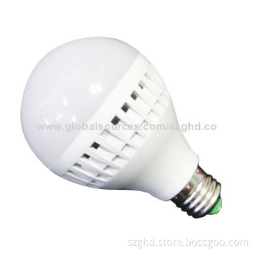 E27 LED Globe Bulb, 9W Power, Made of Plastic, 6,000K CCT